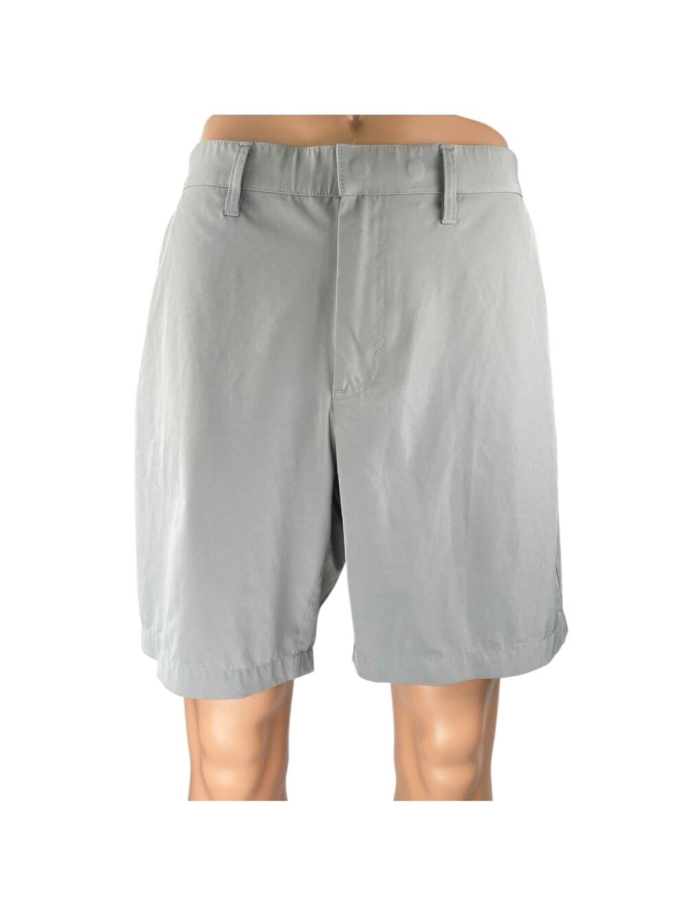 Fabletics The High Side Men's Light Gray Performance Golf Khaki Chino Shorts L